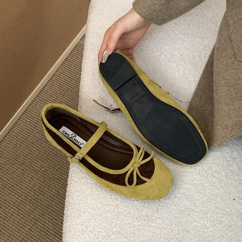 Fashion Fashion Round Toe Ladies Flats With Shoes Mixed Colors Female Shallow Footwear Buckle Women Mary Janes Shoes New