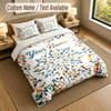 Autumn Harvest Theme Personalized 3Pcs Bedding Set Custom Text & Name 1 Sheet 2 Pillowcases Household Bedding 1pc