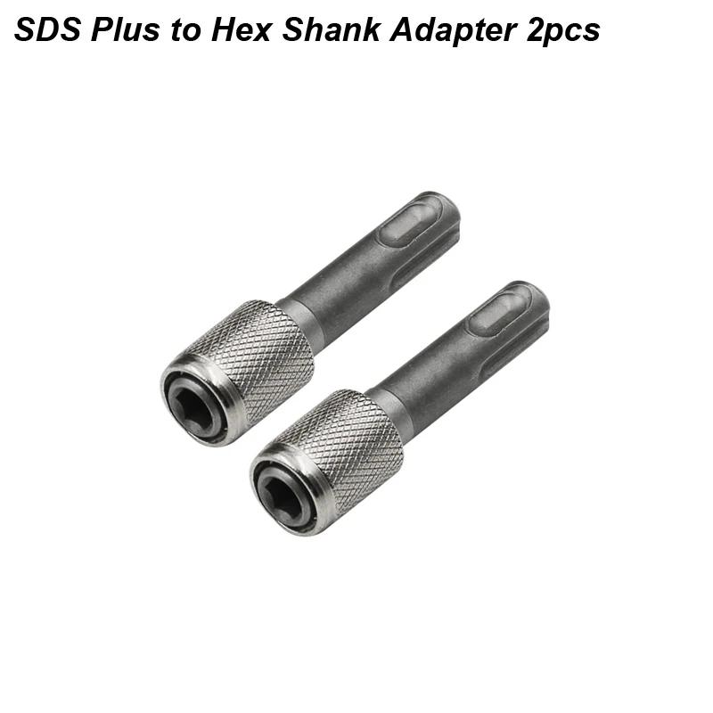 SDS Plus Convert To 1/4 Hex Shank Adapter Hexagonal Converter Electric Hammer Power Screwdriver Bit Holder Socket Impact Driver