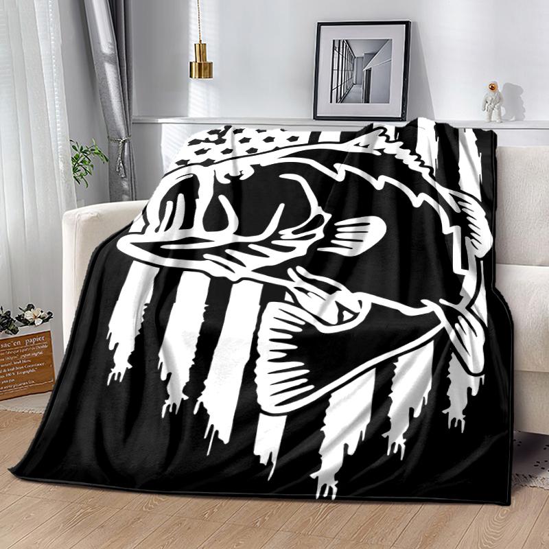1pc Blanket Nash Tackle Print Design, Lightweight Blanket for Sofa, Bed- Soft &Warm, Gift for All Seasons Like Christmas, Halloween