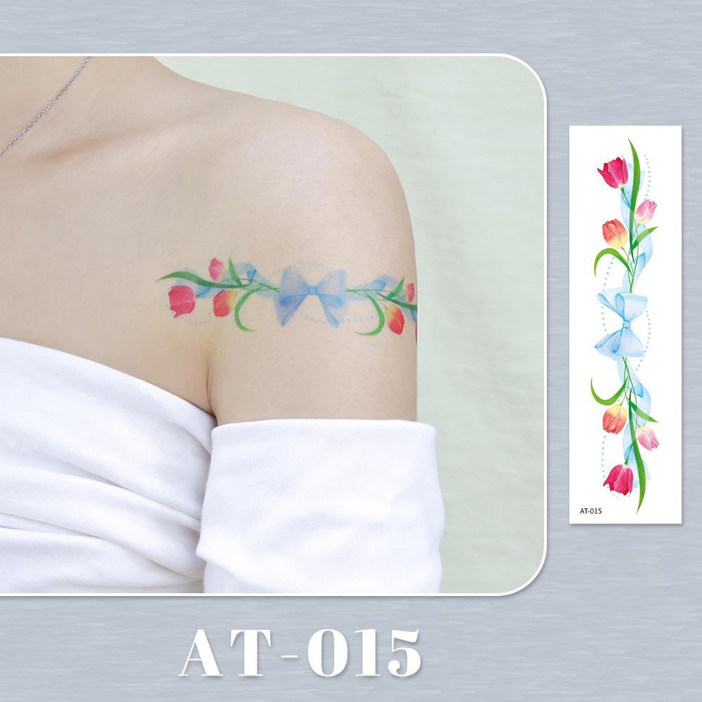 Rikaron Laser-Engraved Rose Tattoo Sticker – Non-Reflective Cute Collarbone Design