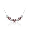 HENGSHENG Fine 8-9mm Pearl Necklaces for women wedding 4 color water drop necklace, 925 Sterling Silver Women Jewelry Necklace