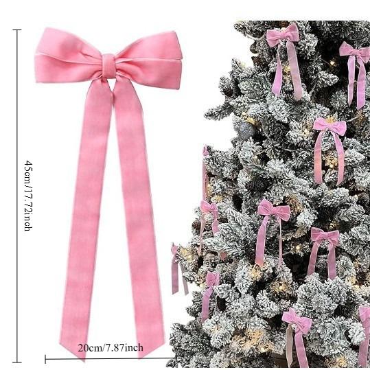 Christmas Tree Bow Decoration Velvet Home Etiquette Room Decoration Birthday Party Wedding Holiday Decoration