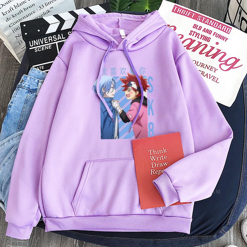 Harajuku Japan Anime SK8 The Infinity Hoodie Women Cartoon Skateboard Boys Langa Reki Streetwear Long Sleeve Oversized Pullovers