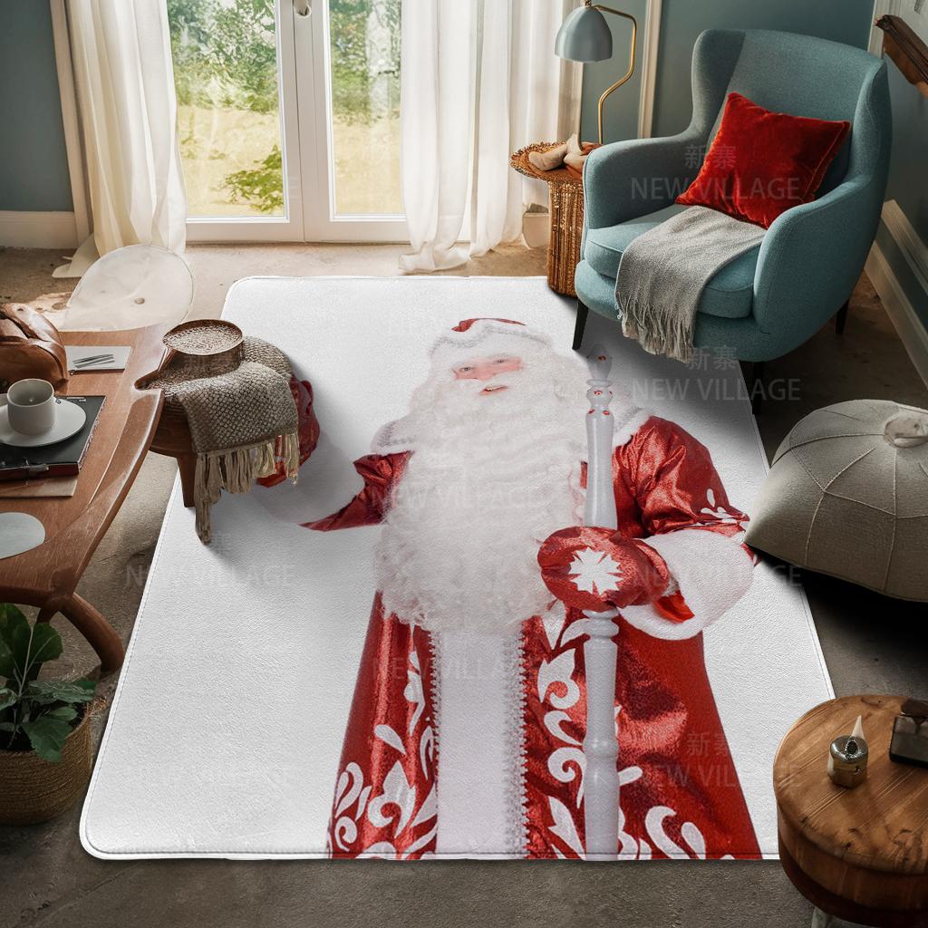 House Entrance Carpet Home Door Mat Living Room Bath Foot Bathroom Non-slip Water Absorption Rugs Bath Merry Christmas Winter
