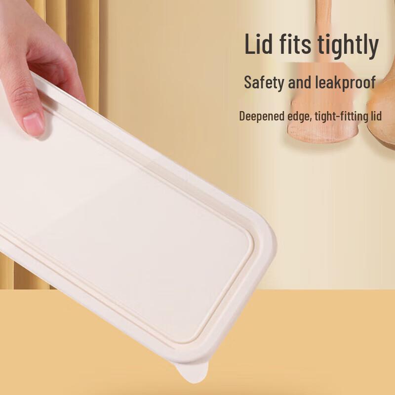 Ronghe Biodegradable Square 2-Compartment Disposable Food Container
