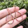 WNFU Women's Earrings, Gold Zircon, Copper