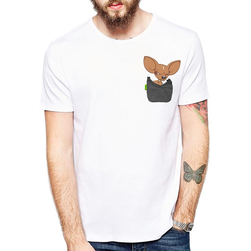 Funny French Bulldog/Boston Terrier/German Shepherd/Labrador Retriever/Chihuahua/Yorkie FU Pocket T-shirts Harajuku Tees