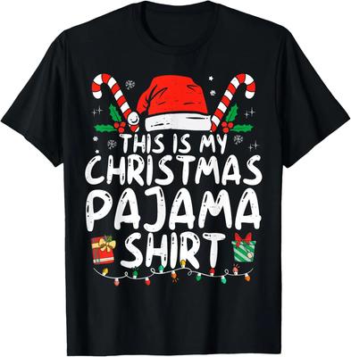 Vrolijk Kerstmis Lolly Kerstmuts Dit Is Mijn Kerst Grappige Kerst Pyjama Uniseks Dames Cadeau Grafische T-shirts Mode Allmatch