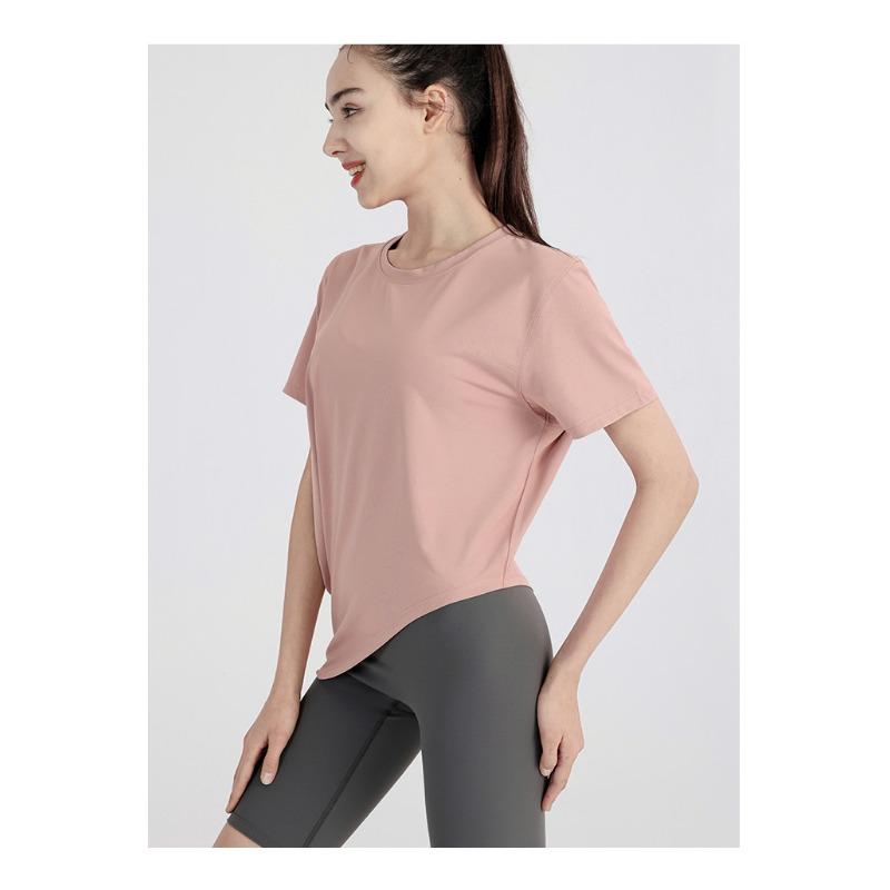 Women's Sports Short Sleeve Loose Blouse Yoga Top