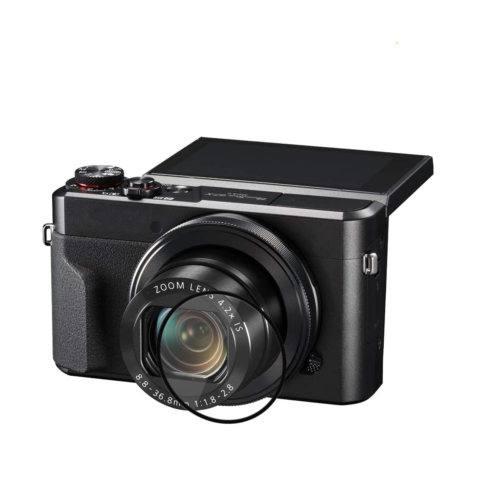 

kinokoo UV Filter for PowerShot G7X Mark2 Digital 9H High Tempered Set of 2 Camera, Hardness, Transmittance, Fingerprint-Resistant, Bubble-Free,