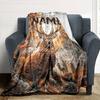 Autumn Forest Stag Majesty Throw Customizable Blanket Personalized Name Warmthful Decor Throw For Sofa Couch Office Bed Picnics Ideal For All Seasons
