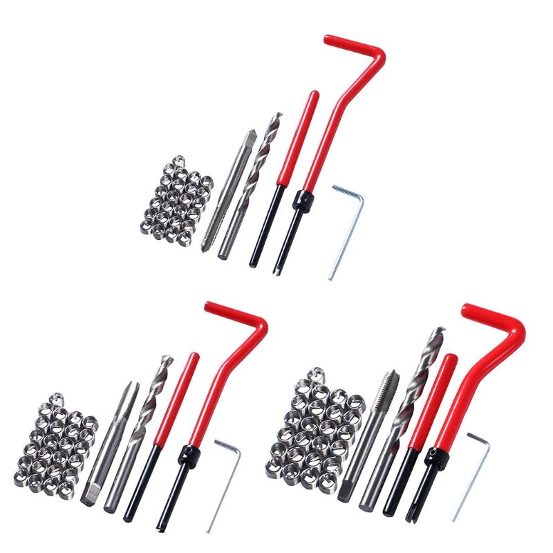 30 Pcs Coil Drill Tool Metric Thread Repair Insert Kit for Ideal for Restoring Damaged Threads Stripped Internal Threads