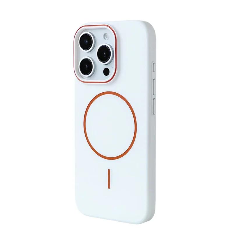 Ultrathin Hit Color For MagSafe Case For For Iphone 16 17 15 14 13 12 Pro Max 17 Air Magnetic Wireless Charging Matte Hard PC Cover