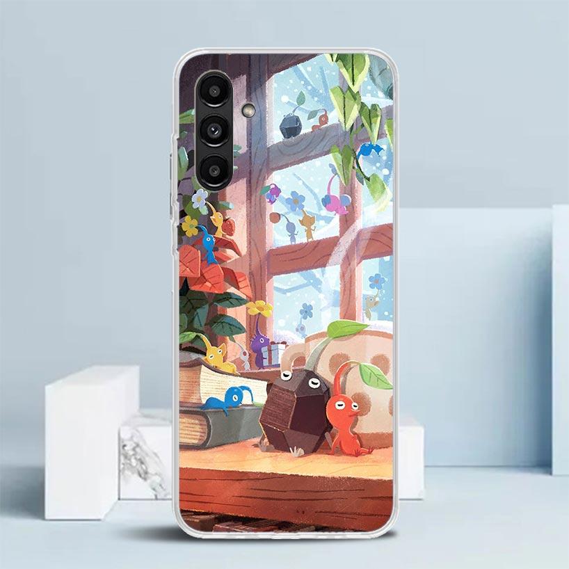 Spiel P-PikminS 4 Hülle für Samsung Galaxy A17 A37 A57 A16 A26 A36 A56 A15 A14 A55 Handyhülle A13 A53 A25 A35 A24 A34 A23 A33 Gal