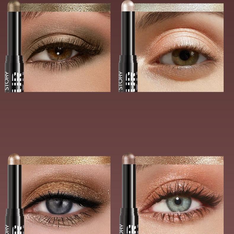 Bâtonnet Ombre à Paupières Pailleté Stylo Liner Vers de Soie Nacré Highlighter Imperméable Paillettes Ombre à Paupières Mate Longue Tenue Maquillage Yeux Cosmétiques