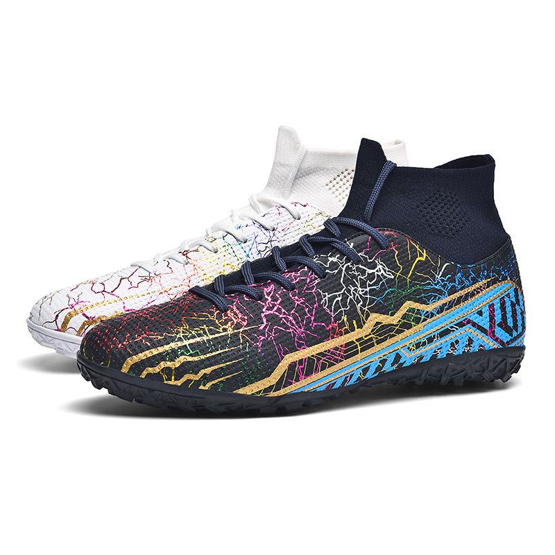 Student football shoes AG long nails TF broken nails boys and girls high top students grass sports shoes training shoes