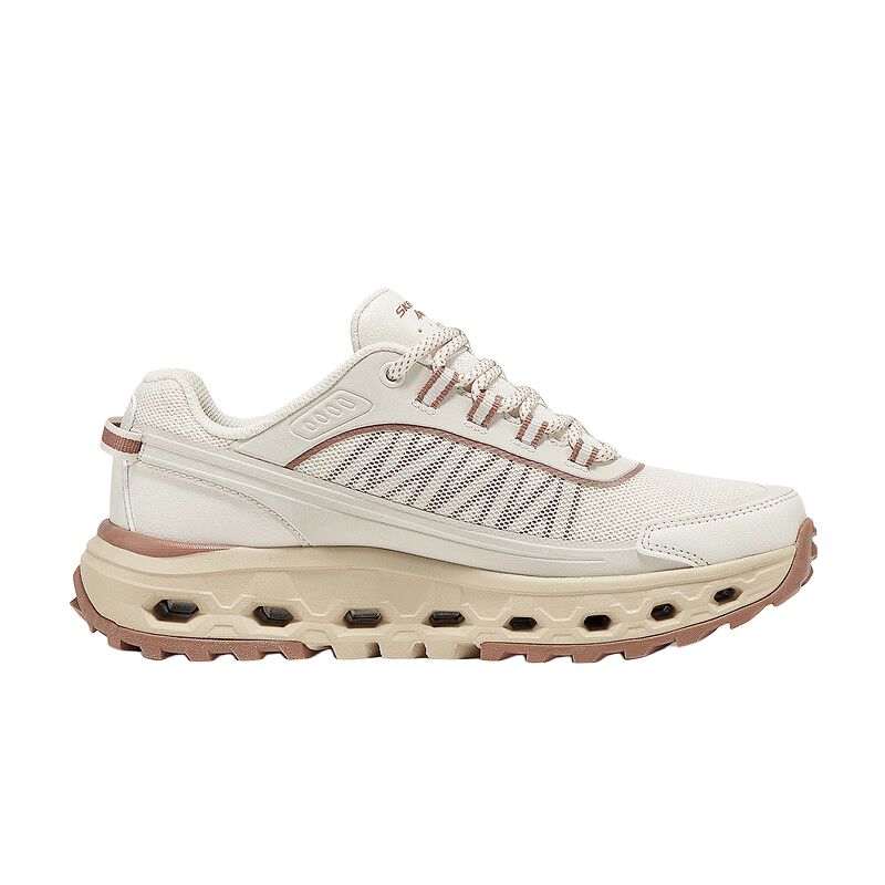 Skechers GLIDE STEP At Textile, Synthetic Leather Low top Casual Shoes Women's White 180049-NTBR