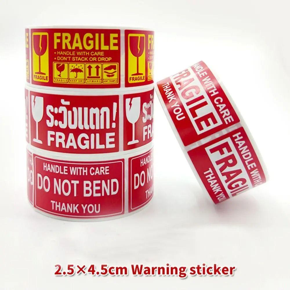 250Pcs/Roll Care for Goods Fragile Warning Label Stickers Fragile Roll Sticker  Fast Drop Shipping