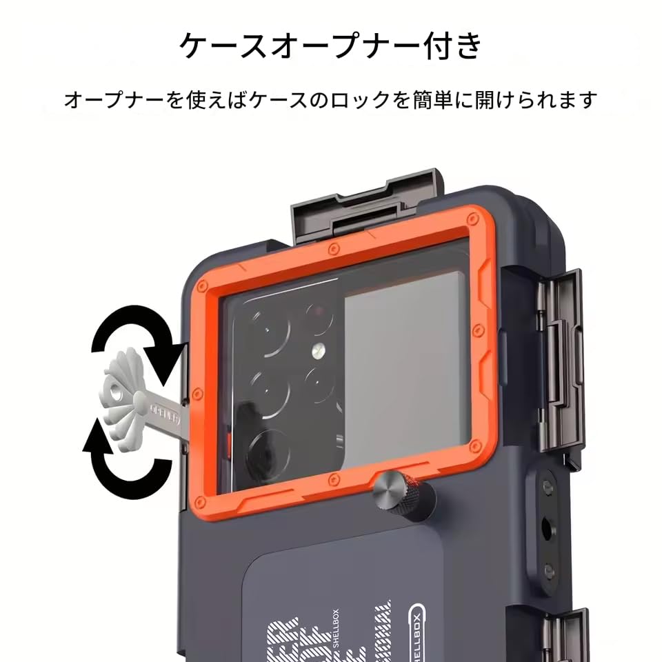 zmart Waterproof Phone Case Holster 15m Diving Swimming Premium Protective Housing with Strap for iPhone Samsung Phone Series Case Strap Waterproof