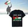 Free Palestine Cartoon Anime Short Sleeve T-shirt For Teenagers