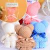 1/4pcs Pineapple Check Towel Bear Shape Cute For Home Face Hand Towel Birthday Opening Event Gift Soft Absorbent Wedding Gift