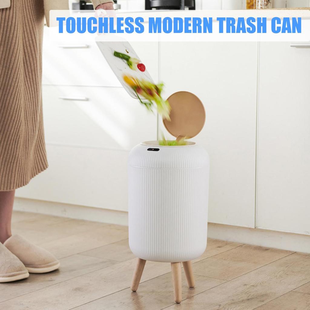 Automatic Trash Can with Lid Small Plastic Smart Trash Can Motion Sensor Trash Can for Bedroom Bathroom Kitchen Office