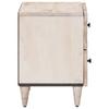 Nightstand White 40 x 33.5 x 46 cm Solid Mango Wood