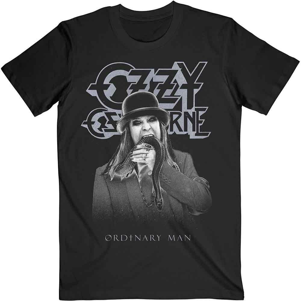 Ozzy Osbourne Ordinary Man Snake Rayograph T-Shirt Black New Unisex T-Shirt M