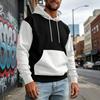 Felpa con cappuccio colorblock da uomo con tasche per un comfort casual e sportivo