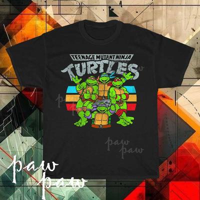 Neues Teenage Mutant Ninja Turtles Retro Logo Herren T-Shirt lustig Größe S bis 5XL