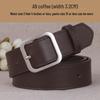 Women's Korean Style Square Buckle Belt - Black Casual Fashion Accessory