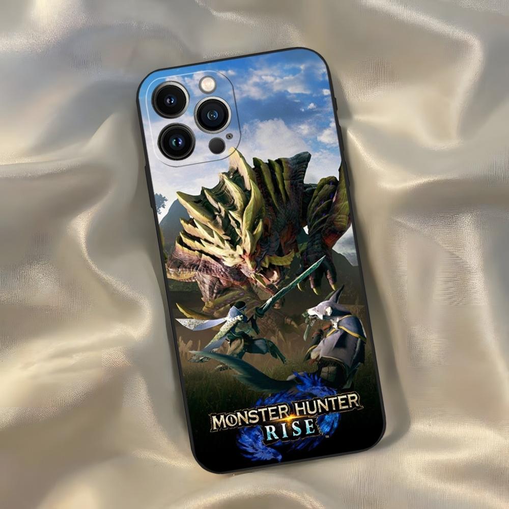 Game Monster Hunter World Phone Case for Iphone 16 15 14 13 12 11 Pro Max Xr X Xs Mini 8 Plus SE 2022 Black Soft Silicone Cover