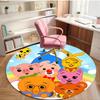 Plim Plim Print Round Rug, Washable Floor Carpet, For Entryway Dorm Laundry Room Office Study, Home Decor Birthday Christmas Gift