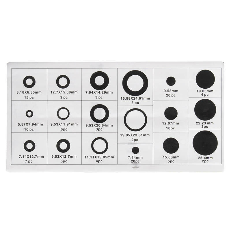 125 Pcs Rubber Grommet Assortment Set Firewall Wiring Electrical Wire Gasket Kit