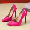 Aphixta 12cm Super High Thin Heels Pumps Women Shoes Pointed Toe Patent Leather Wedding Colorful Dress Stiletto Heel Shoes Woman
