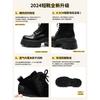 Thick-soled heightening Martin boots women's autumn and winter versatile velvet retro round-headed short boots thin boots