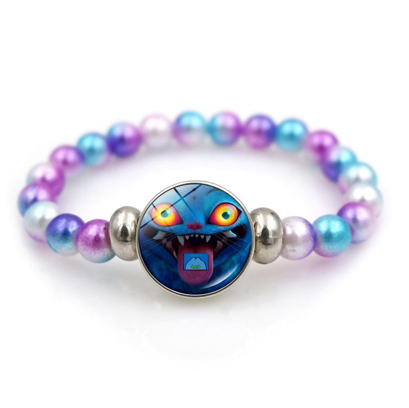 K-Pop Demon Hunters Bracelets Girls Fashion Beaded Wristband Cute Cartoon Figure Jewelry Accessories Children Christmas Gift Toys
