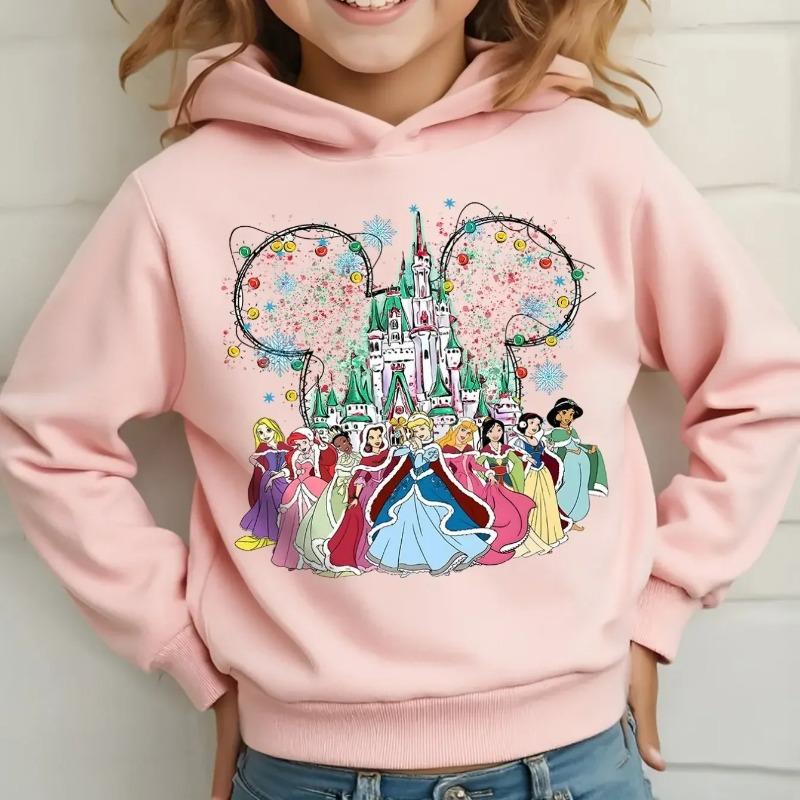 Princesses' Winter Wonderland Children's Long-sleeved Hooded Sweatshirt Boys and Girls