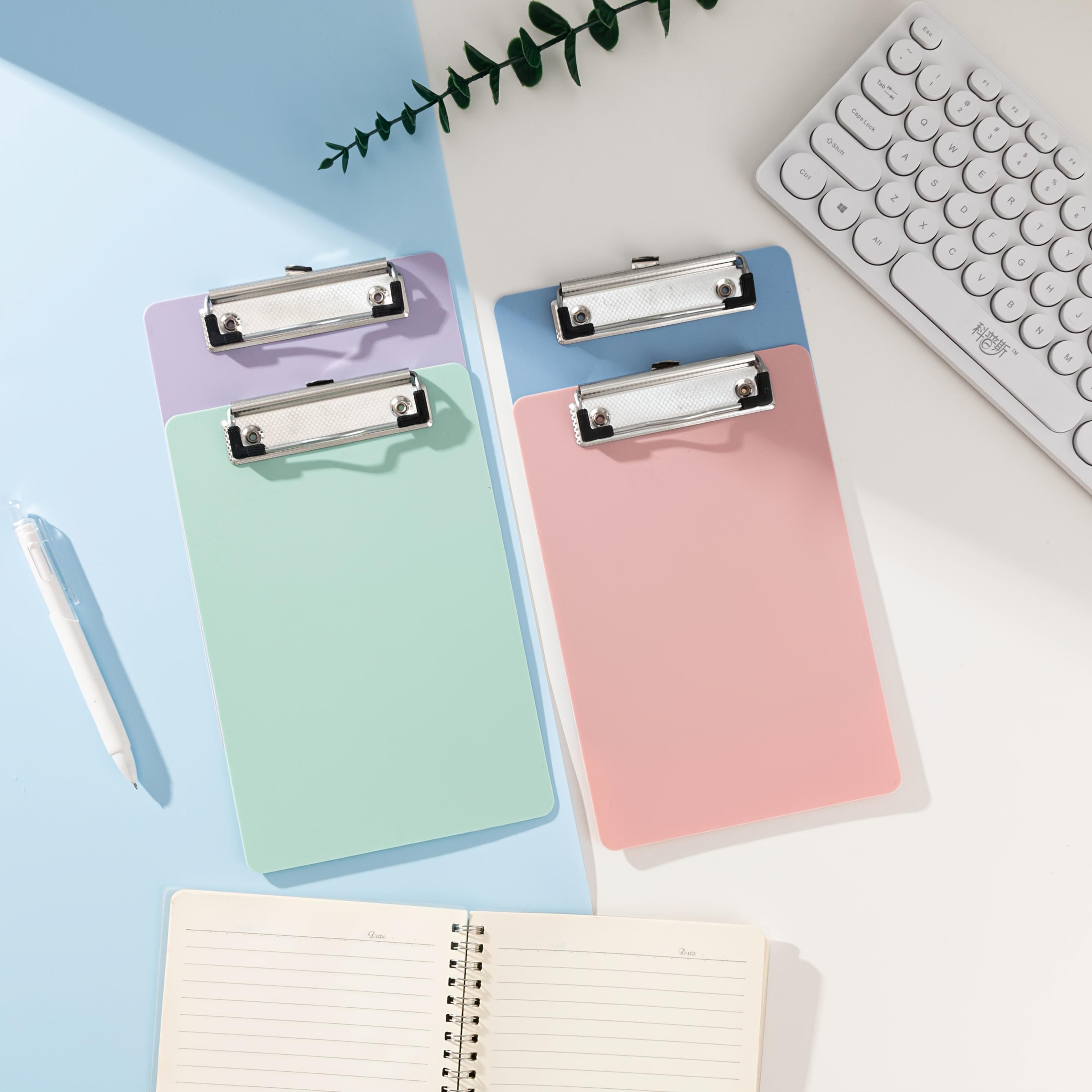 

Set of 4 Plastic Mini Clipboards with Subtle Clips, Measuring 7.28X4.72inch A6,Suitable for Use in Offices,Or Outdoor Classrooms