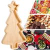 Christmas Serving Tray Platter Tree Shaped Charcuterie Serving Boards Christmas Theme Wood Platters Suitable for Appetizers