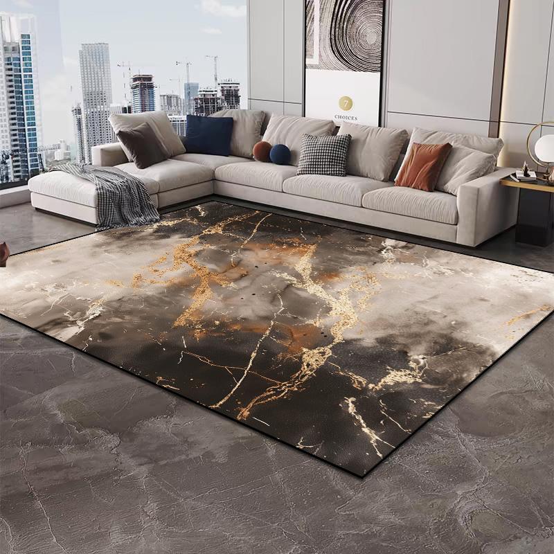 Nordic Art Style Home Decor Large Area Rugs Washable Carpet for Living Room Marble Pattern Bedroom Bedside Soft Mats Alfombra 