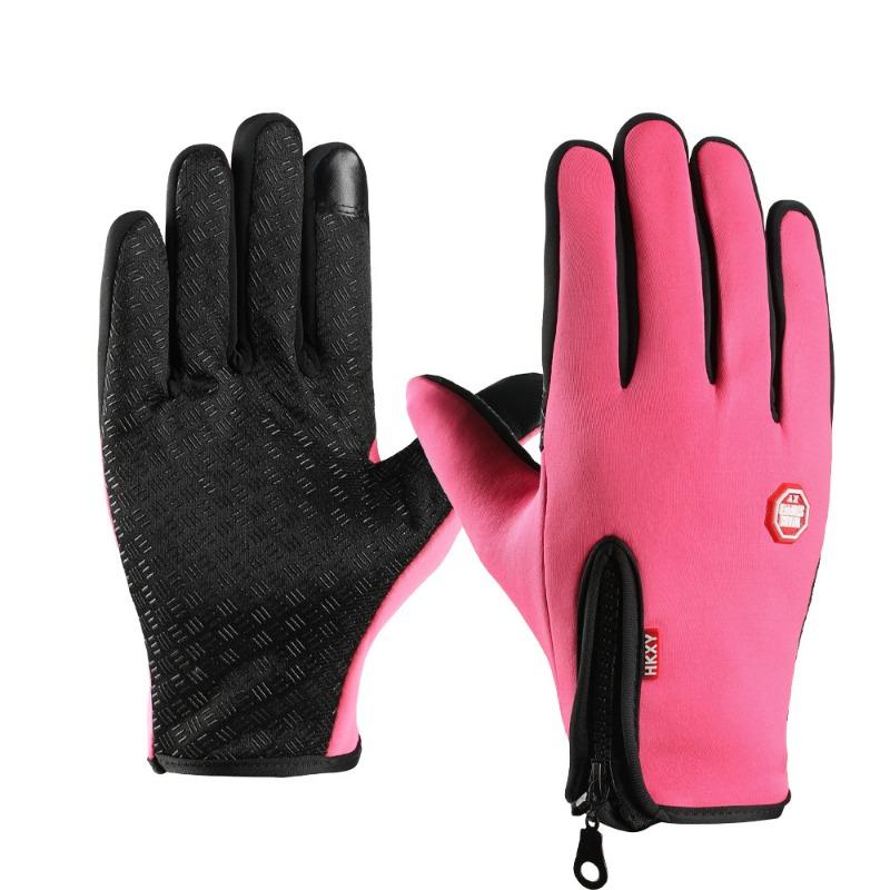 Warm Gloves Men's Fleece Cold-proof, Waterproof and Non-slip Outdoor Electric Vehicle Autumn and Winter Windproof Riding Gloves