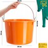 KADAX Wiadro Wiaderko Budowlane 20L 40kg mocne 3szt.