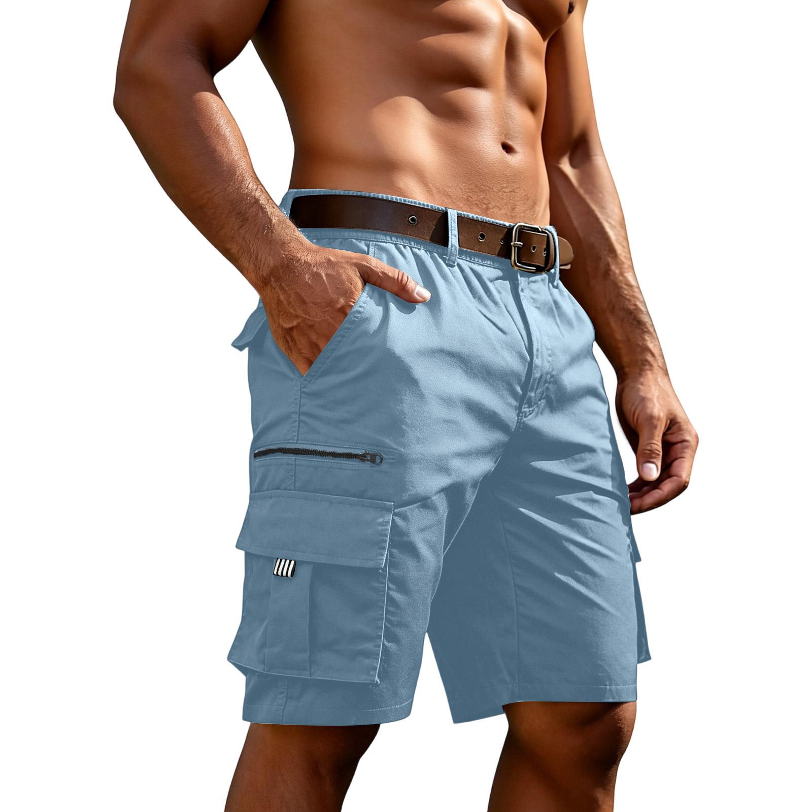 

Men’s Relaxed Fit Cargo Shorts with Multiple Pockets Summer Lightweight Shorts for Outdoor Activities L