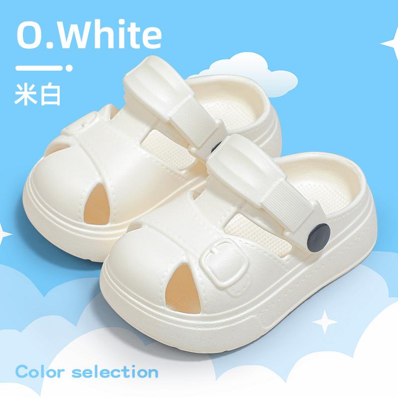 Kids EVA Clogs Summer Non Slip Soft Sole Sandals Two Way Wear Boys Girls Protective Toe Beach Shoes
