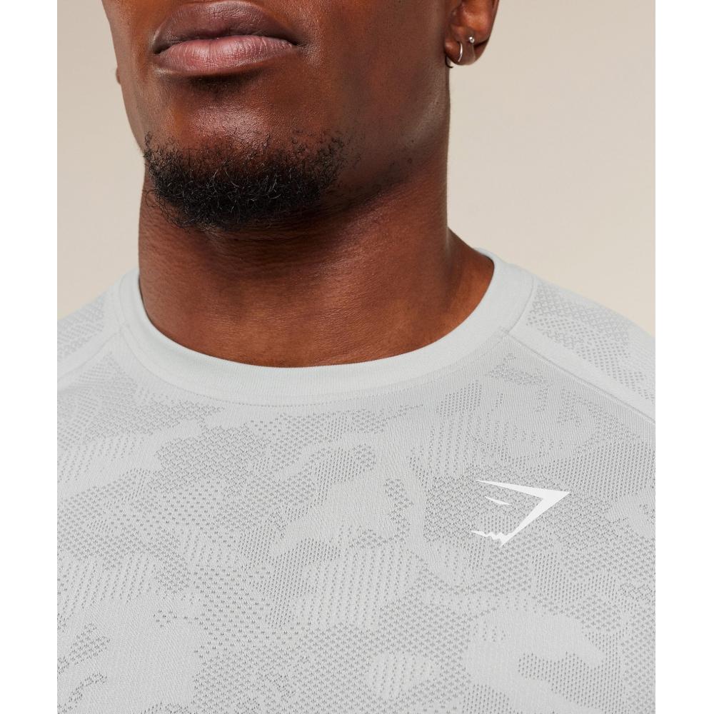 Gymshark Geo Seamless T shirT lighT Grey Smokey Grey A5a2d Gb8v