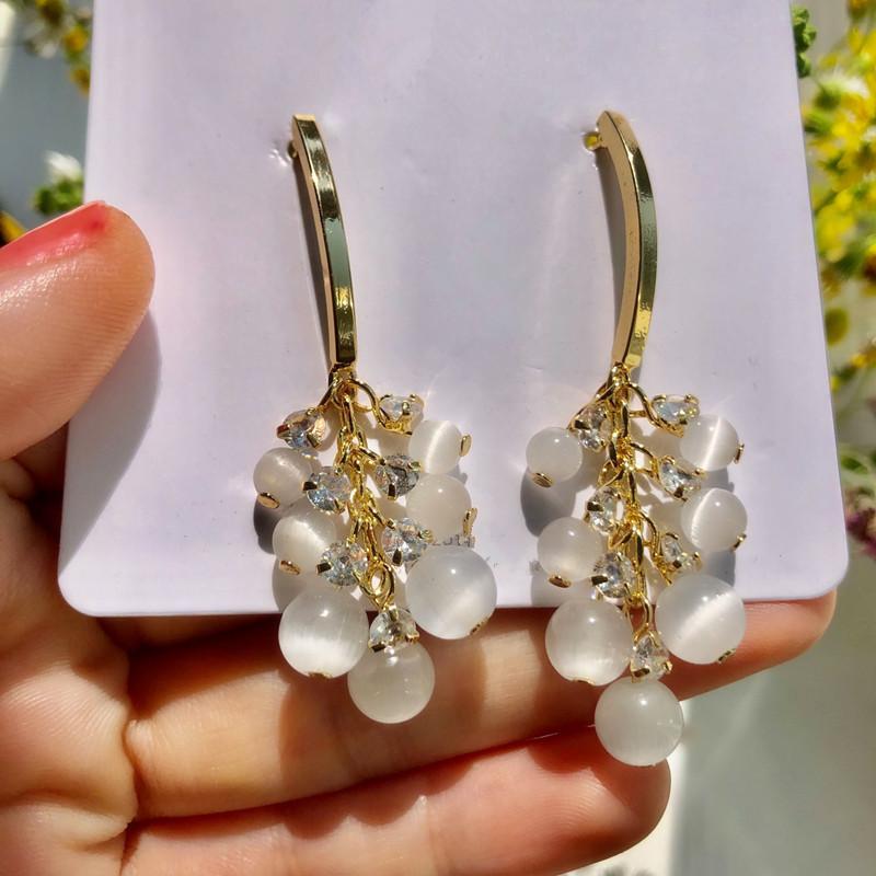 

Серьги-подвески с опалом для женщин, индивидуальные модные украшения Brincos