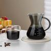 POKALOTEA Drip Coffee Server, Ink Black, 500ml, No Paper Coffee Filter Required, Reusable Stainless Steel Filter, Double-Layer Mesh, Microwave Safe,
