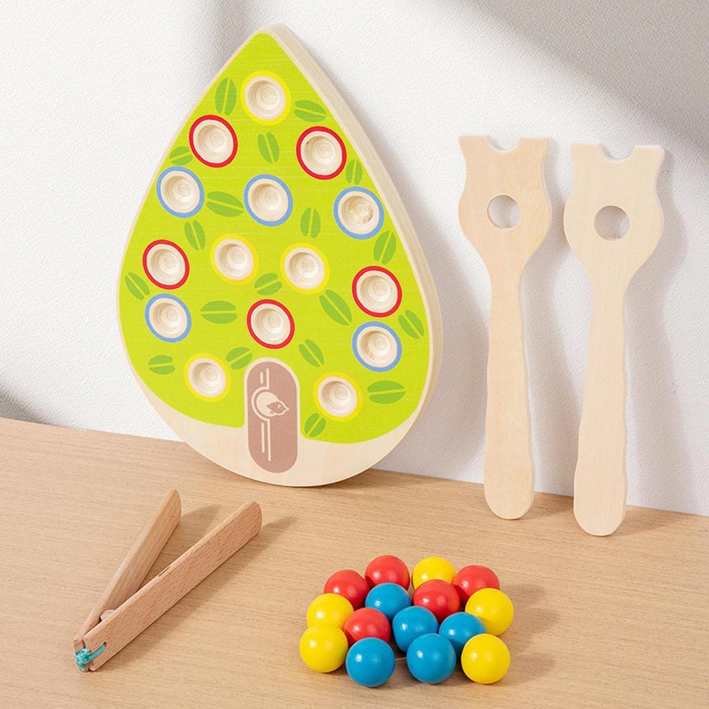 Preschool Educational Wooden Rainbow Color Sorting Toy Focused Training Logical Game for Kids Color Matching Learning Fun